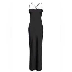 Meshki Sydney Straight Neck Slip Maxi Dress